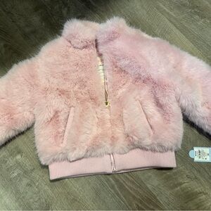 Pink Faux Fur Kids Jacket